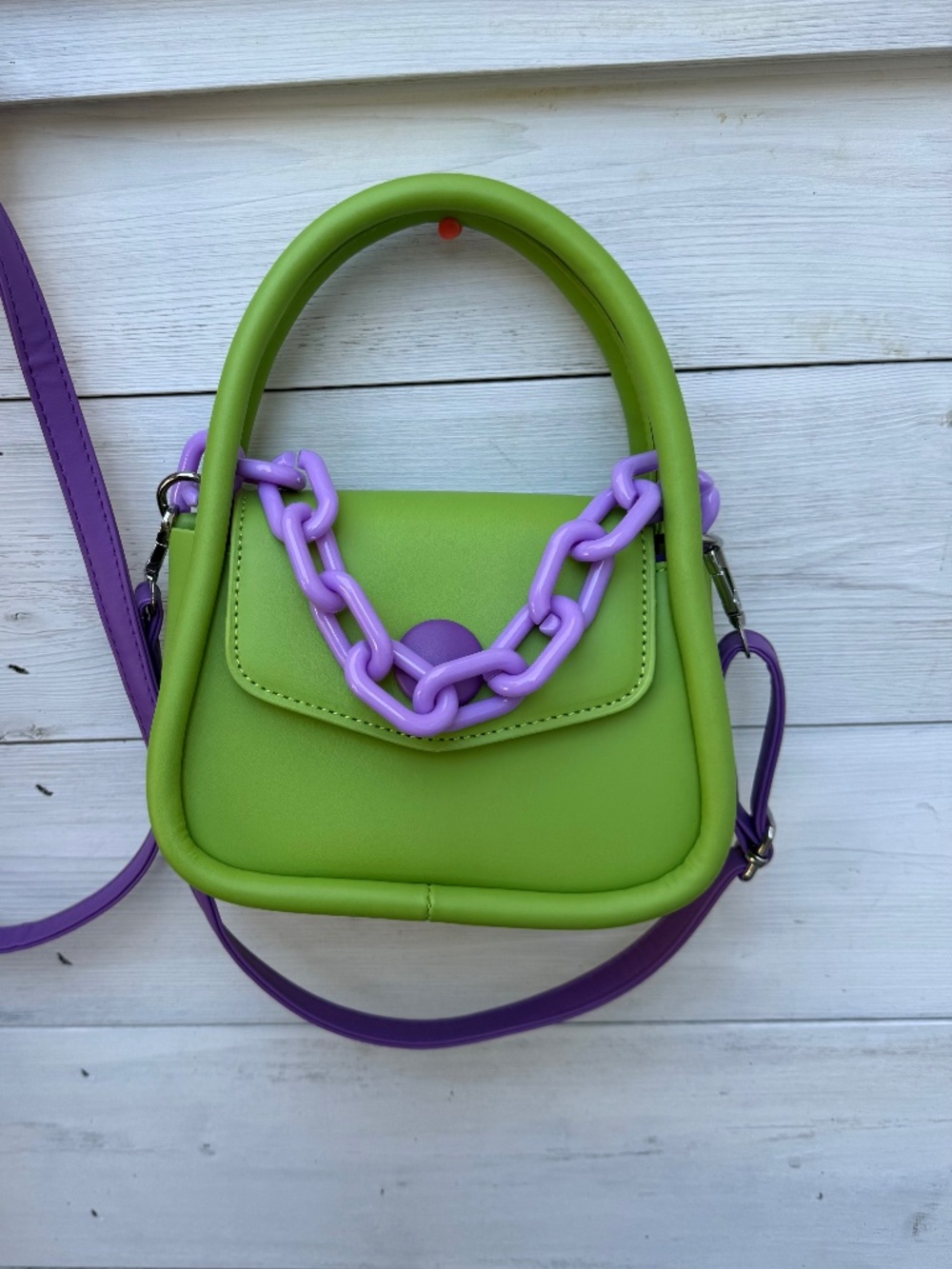 Y2K Brat Green and Purple Crossbody